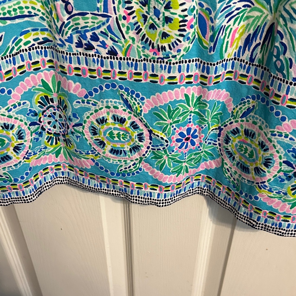 Lilly Pulitzer Turquoise Floral Print Midi Dress - Picture 9 of 9